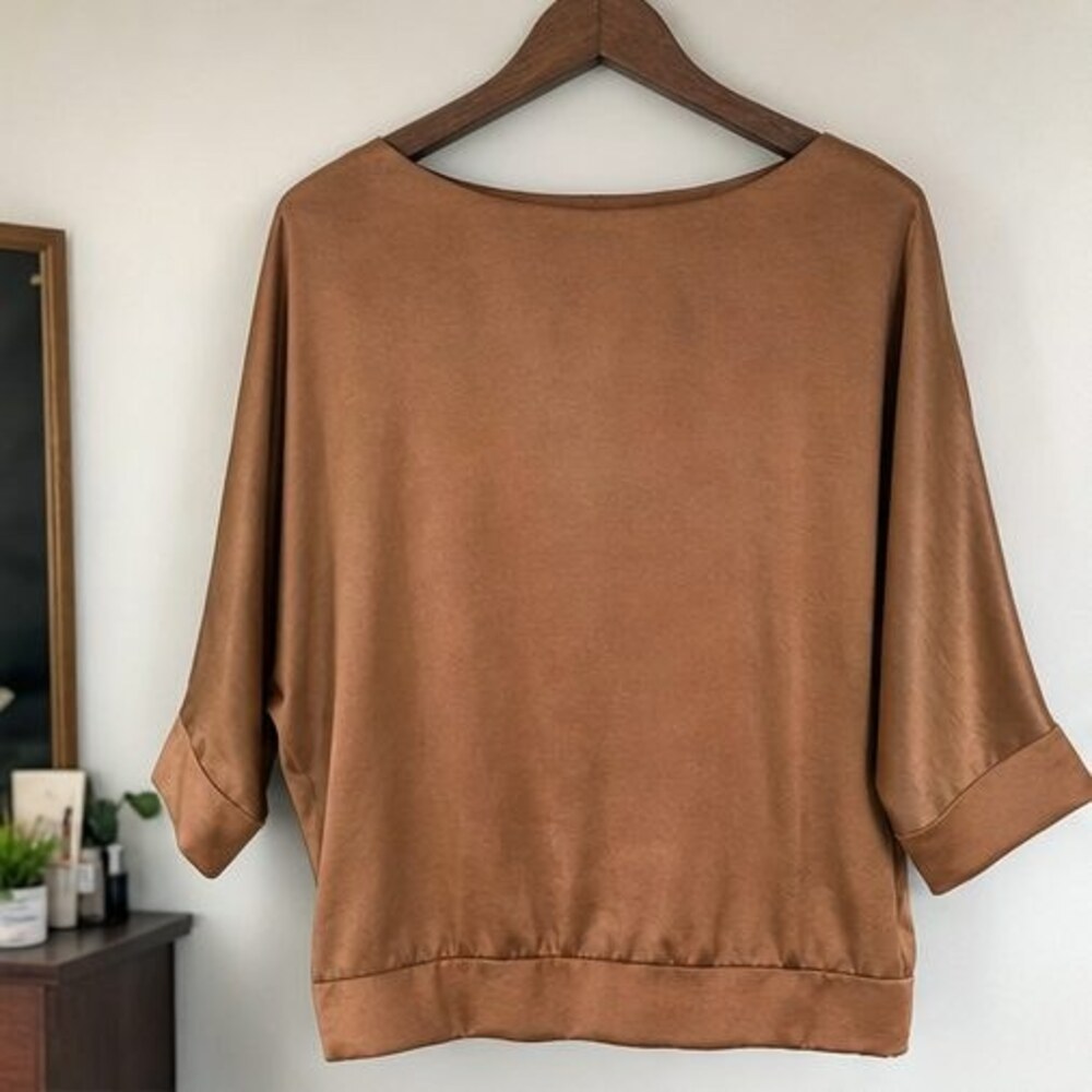 Blue Pleated Blouse